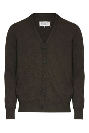 Cardigan in lana marrone MAISON MARGIELA | S50HP0027M13098144M